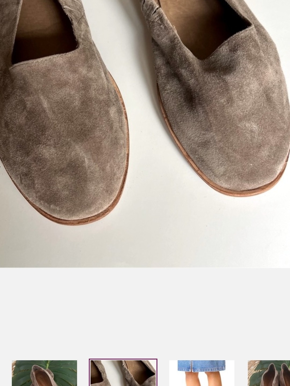 Jeffrey Campbell Jordan Taupe Suede Flat Loafers Shoes size 8.5 - Picture 6 of 6